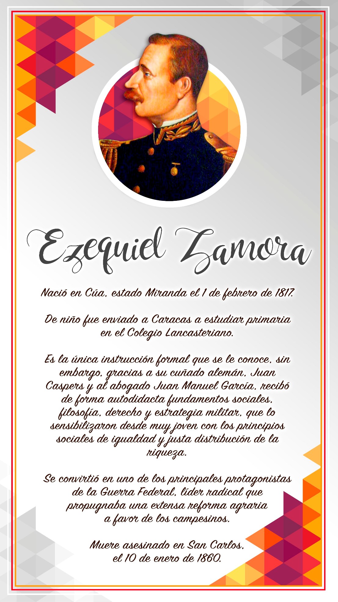 BIOGRAFÍA EZEQUIEL ZAMORA